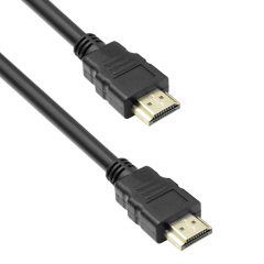 Кабел, DeTech, HDMI - HDMI M/М, 1.8m, Без ферит, Черен - 18306