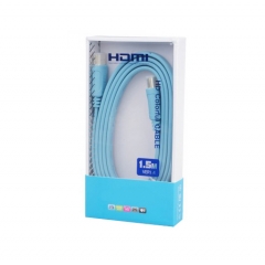 Кабел No brand HDMI - HDMI M/М, 3m, Flat, 3D, Full HD - 18171