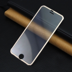 Стъклен протектор No brand Tempred Glass за iPhone 6/6S, 0.3mm, С метална лайсна, Сребрист - 52202