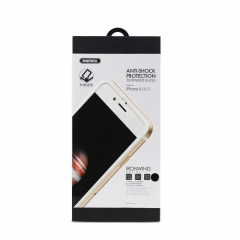 Стъклен протектор, Remax Ironwing, за iPhone 6/6S, 0.3mm, С 3D лайстна, Черен - 52208