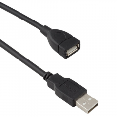Кабел DeTech USB F - USB M удължител, 1.5m, HQ -18008
