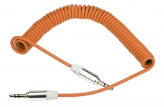 Аудио кабел DeTech, Eластичен, 3.5mm, 1m - 18239