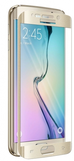 Протектор дисплей No brand за Samsung S6 Edge, Силикон, Златен - 52140