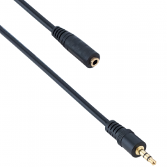 Аудио кабел DeTech M - F, 3.5мм, 1.5м - 18147