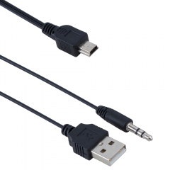 Кабел DeTech        USB - 3.5 аудио; USB mini - 18213