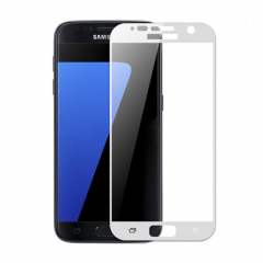 Стъклен протектор за целия дисплей, No Brand, за Samsung Galaxy S7, 0.3mm, Бял - 52299