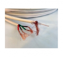 Микрокоаксиален кабел за видеонаблюдение DeTech RG59+4x0,50 mm,100m, Бял - 18096