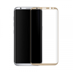 Стъклен протектор за целия екран, No brand, За Samsung Galaxy S8 Plus, 0.3mm, Златист - 52295