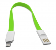 Кабел за данни No brand Lightning - USB , iPhone 5/5s: 6,6S / 6plus,6S plus IPAD4/Mini, 22см, Flat, С магнит - 14247