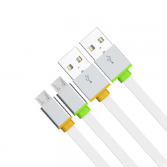 Кабел за данни, EMY MY-444, Micro USB, 1.0м, Бял - 14455