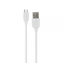 Кабел за данни, EMY MY-446, Micro USB , 1.0м, Бял - 14487
