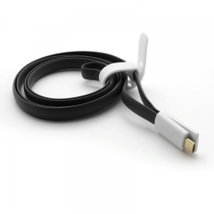 Кабел за данни DeTech USB - micro USB, Flat, С магнит, 20см - 14287