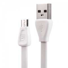 Кабел за данни micro USB Flat, Remax Martin RC-028m, 1м, Бял - 14352