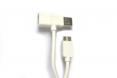 Кабел за данни No brand micro USB 3.0 - USB /USB F, SAMSUNG S5 / Note 3, Бял, 1m - 14231