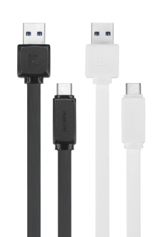 Кабел за данни USB 3.1 Type - C, Remax RT-C1, 1м, Черен, Бял - 14360
