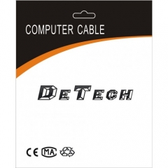 Кабел DeTech USB - USB Mini, 1.5m, Черен - 18071