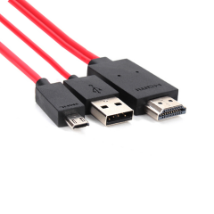 Кабел No brand HDMI - USB/micro USB, Черен, 1m - 18109
