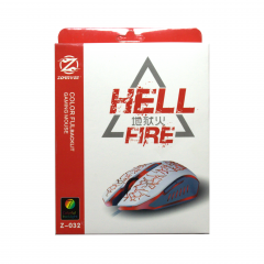 Геймърска мишка, ZornWee Hell Fire, Оптична, Черен - 979