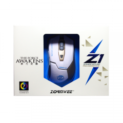Геймърска мишка, ZornWee Z1, Оптична, Бял - 967