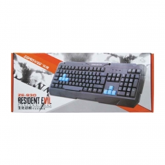 Геймърска клавиатура, ZornWee Resident Evil, USB, Черен - 6072