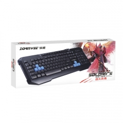 Геймърска клавиатура, ZornWee X6 Soldier,Мултимедийна, USB, Черен - 6058