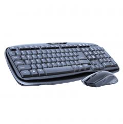 Комплект мишка и клавиатура, ZornWee WK-310, Безжични, Водоустойчиви, Черен - 6070